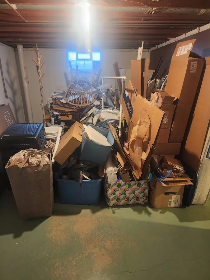 Roll-off dumpster container at job site for Construction Dumpster Rental in Winthrop Harbor